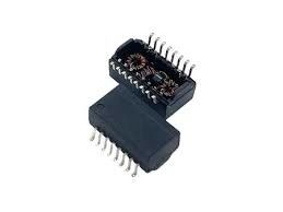 100/1000 Base-T 48 Pin منفذ مزدوج مغناطيسية وحدات الشبكة LAN Telecom Transformer